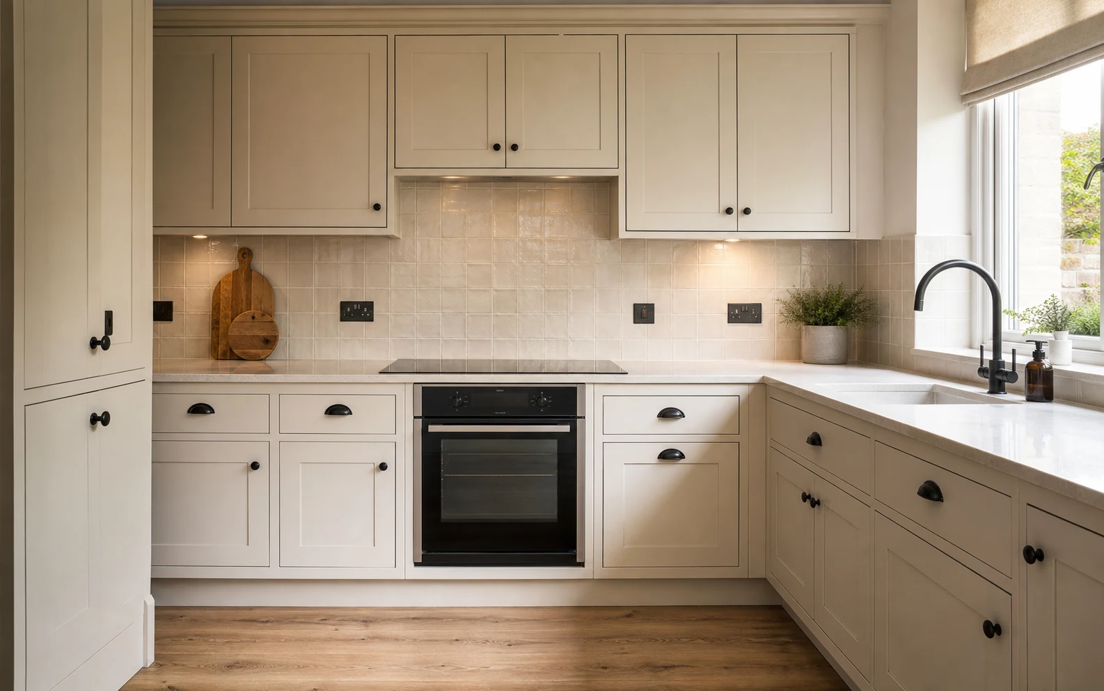 Splashback layout after tiling