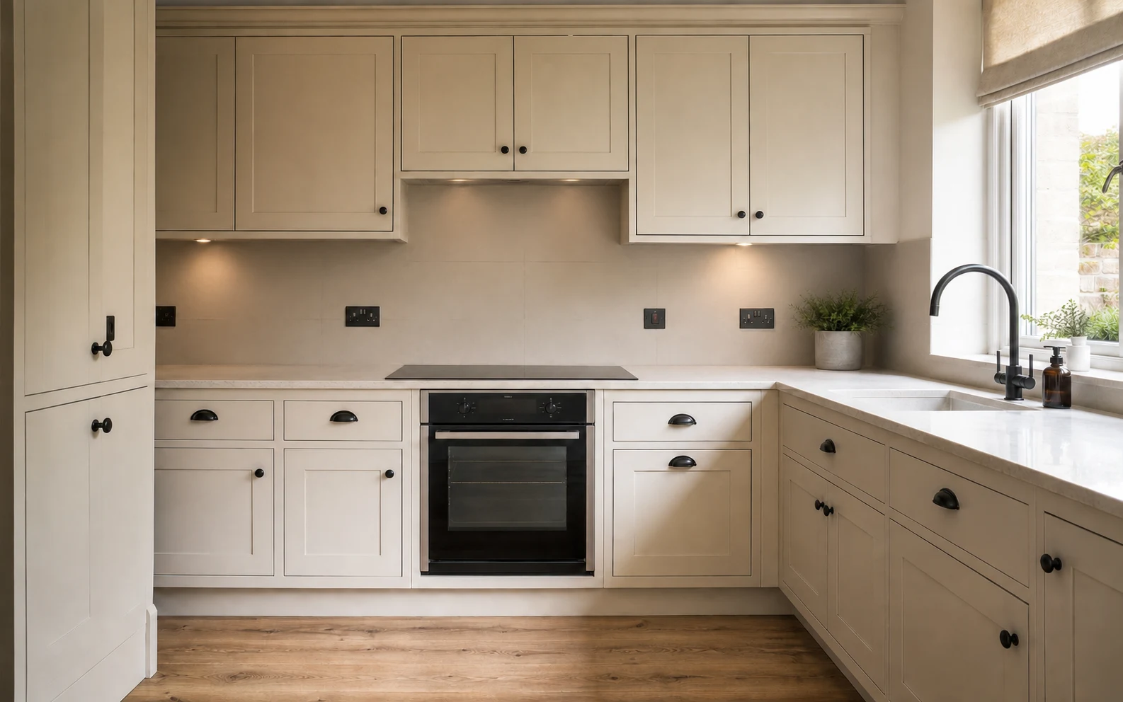 Splashback layout before tiling