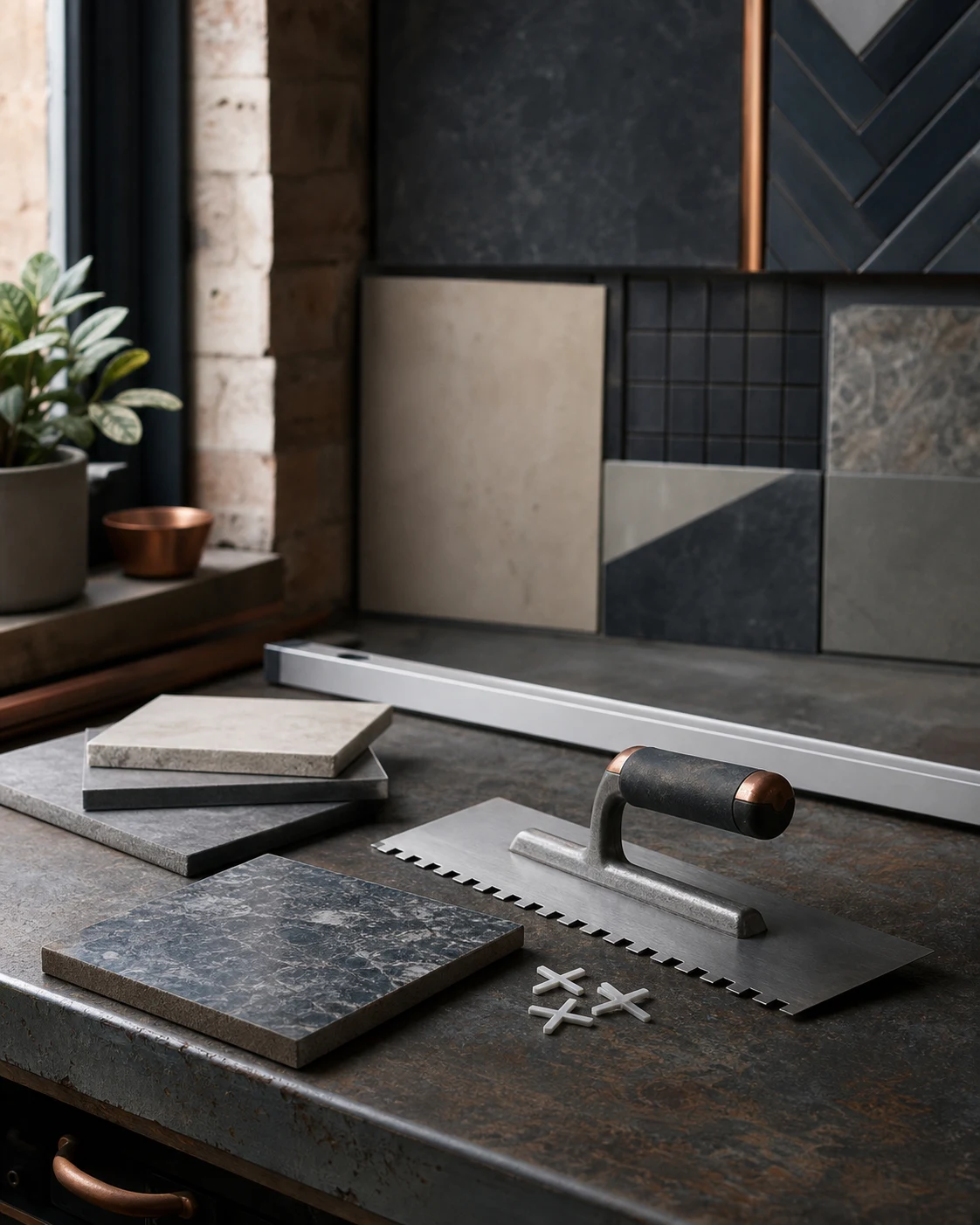 Detailed wall and floor tiling by Dave Rees